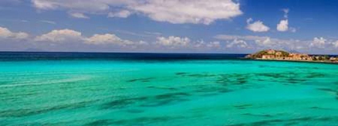 Caribbean Waters Canvas Art - Chuck Burdick (10 x 20)