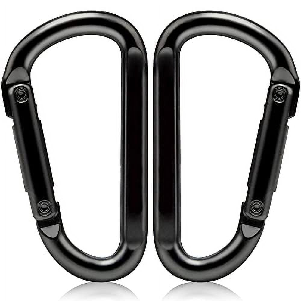 Caribeener Carabiner Clip, 860lbs, 3" Iron Heavy Duty Carabiner, D