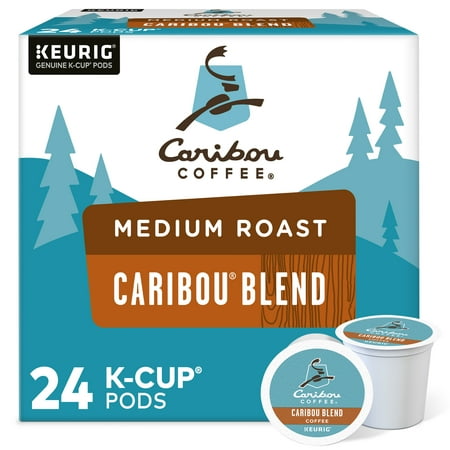 Caribou Coffee, Caribou Blend Medium Roast K-Cup Coffee Pods, 24 Count