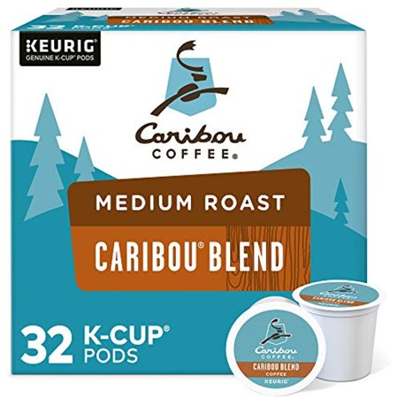Caribou Coffee Caribou Blend, Single-Serve Keurig K-Cup Pods, Medium Roast Coffee, 32 Count