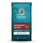 Caribou Coffee Mahogany Blend Premium Dark Roast Whole Bean Coffee, Arabica, 12 oz