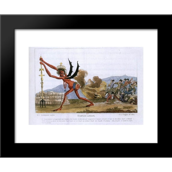 Caricature of the English Government 20x24 Framed Art Print by Jacques-Louis David