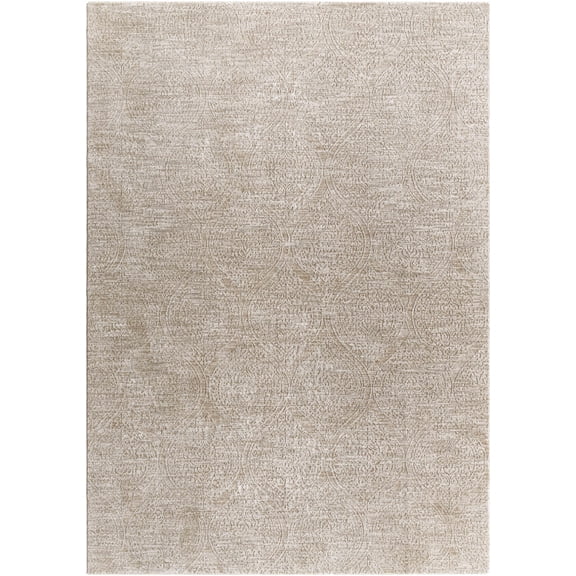 BoutiqueRugs Cariel Traditional Area Rug - Ash, Metallic Silver, Pearl - 7'10" x 10'2"