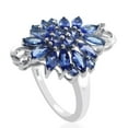 thumbnail image 1 of Carillon Cocktail 925 Sterling Silver Marquise 2.27 Ctw Precious Tanzanite Women Wedding Ring Size US- 7.5, 1 of 7
