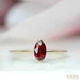 thumbnail image 1 of Carillon January Birthstone Red Garnet Ring, Gemstone Promise 0.25 ct 925 Sterling SilverYellow Gold Plated Ring for Women, Ring Size : 4, 1 of 2