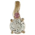 thumbnail image 1 of Carillon Morganite Natural Gemstone Necklace Pendant 925 Sterling Silver Wedding Jewelry | Yellow Gold Plated, 1 of 4