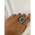 thumbnail image 1 of Carillon Neon Apatite Ring, Gemstone Cluster 1.16 ct 925 Sterling Silver Ring for Women, Ring Size : 9.5, 1 of 2