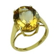 thumbnail image 1 of Carillon Oval 14X12 MM Citrine 925 Sterling Silver Women Engagement Solitaire Ring Size US- 4.5, 1 of 8