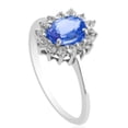 thumbnail image 1 of Carillon Princess Diana Solitaire Oval 7X5 MM 1.23 Ctw Tanzanite 925 Sterling Silver Women's Wedding Ring, 1 of 7