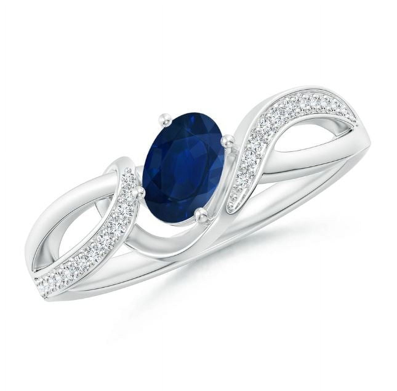 Carillon Sapphire Ring, Gemstone Ring 1.1 ct 18K White Gold for Women ...