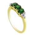 thumbnail image 1 of Carillon Three Stone 1.30 Ctw Oval 5X4 MM Chrome Diopside 925 Sterling Silver Yellow Gold Plated Ring, 1 of 7