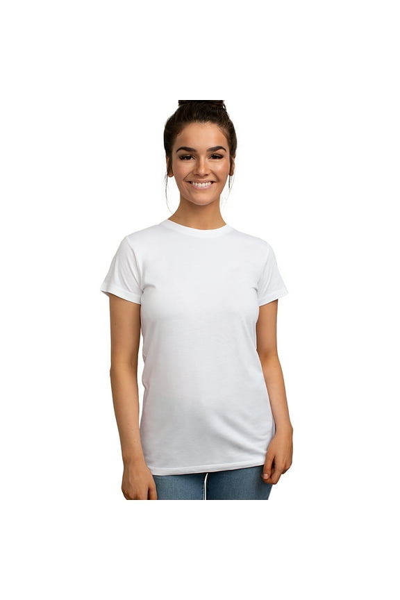 Bamboo Crew Tee - Stylish And Comfortable - 3 Degrees Cooler Than Cotton - Natural Moisture Wicking Properties - A Perfect Combination Of Viscose Fabric - L - White For Women - 1 Pc
