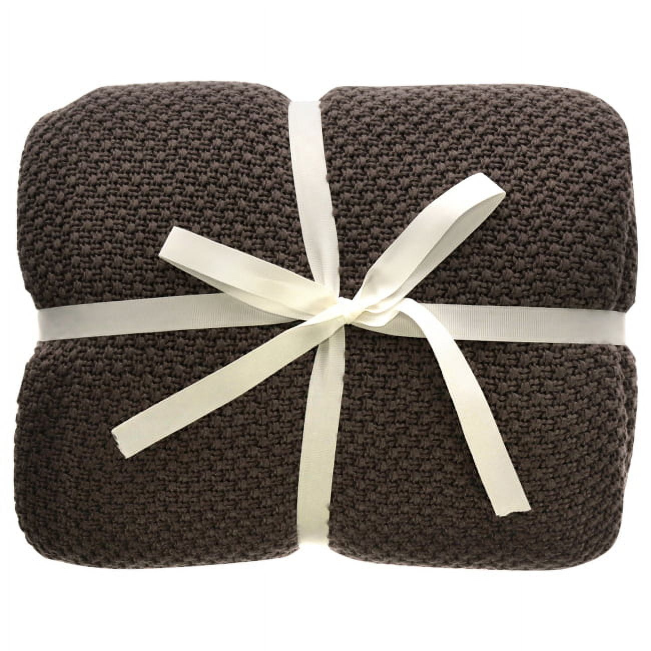 Cariloha Bamboo Knit Throw Plain Weave Beach Linen Blanket 1 Pc