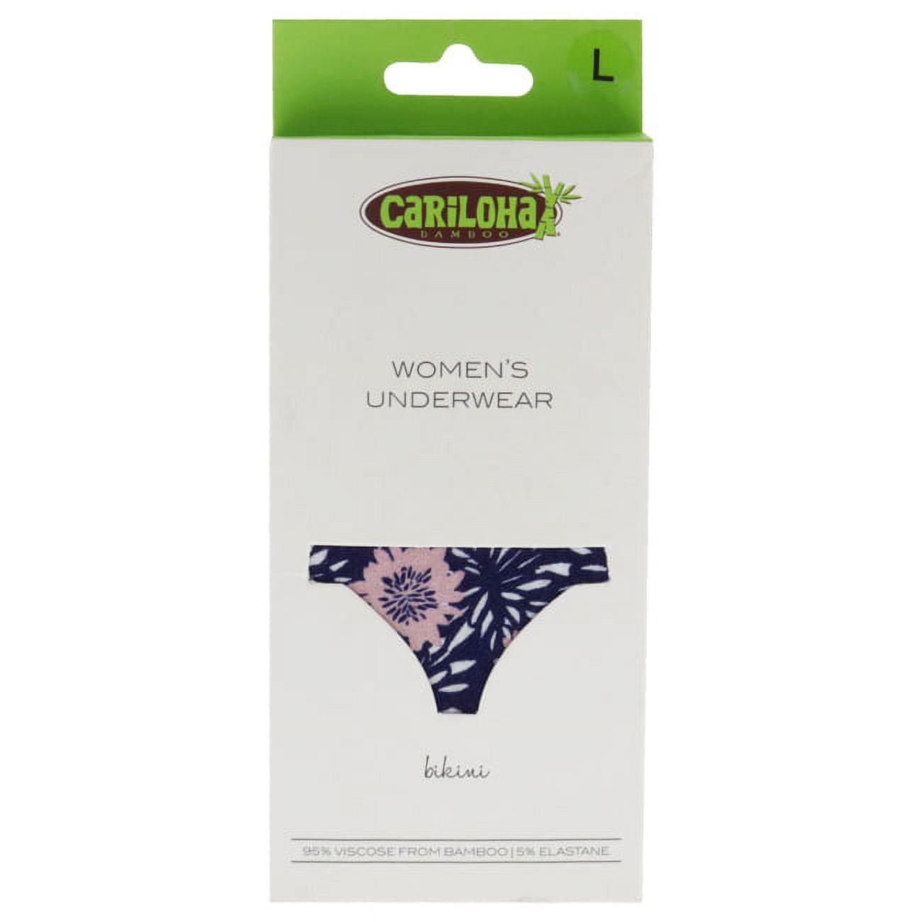 Cariloha Bamboo Lace Bikini Panty - Soft & Durable Low-Rise Panty - Sexy  Lace Waistband - Comfortable & Stylish - Lightweight & Breathable -  Moderate Rear Coverage - M - Navy Floral For Women - 1 Pc 