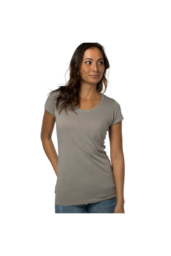 Bamboo Scoop Tee - Comfortable, Buttery Soft And Stylish - Made Of A Beautiful Blend Of Bamboo-Viscose Fabric - Naturally Thermal Regulating And Moisture Wicking - S - Gray Heather - 1 Pc