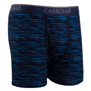 Cariloha Bamboo Viscose Boxer Briefs - Soft, Ultra-breathable and Cool - Blue Spacedye - Large