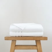 Cariloha Bath Towel | White | 30"x56" | Turkish Cotton & Viscose Material Blend | Extra Smooth, Odor Resistant and Highly Absorbent, 2 Pack