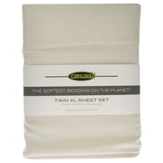 Cariloha Comfy Twill Classic Sheet Viscose from Bamboo Twin Extra Long 4-Piece Set Ivory