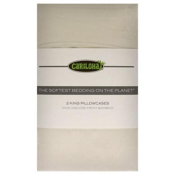 Cariloha Classic Bamboo Pillowcase Set - Ivory-King 2 Pc