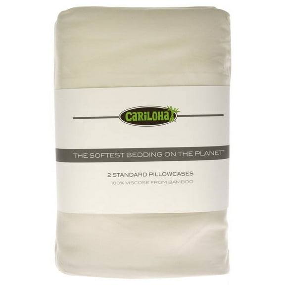 Cariloha Classic Bamboo Pillowcase Set - Ivory-Standard 2 Pc