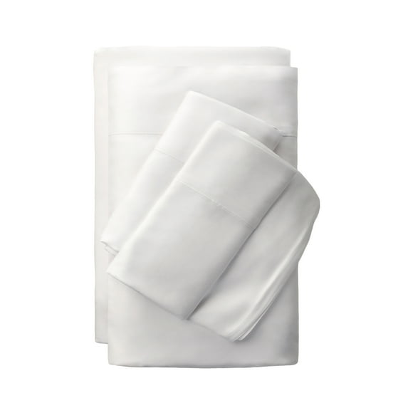 Cariloha Classic Bamboo Viscose 4-Piece Bed Sheet Set - Cooling and Comfortable for Rest and Relaxation - Flat and Fitted Sheet and Two Pillowcases - Full - White