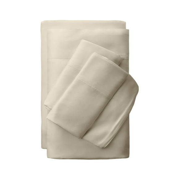 Cariloha Classic Bamboo Viscose 4-Piece Bed Sheet Set - Cooling and Comfortable for Rest and Relaxation - Flat and Fitted Sheet and Two Pillowcases - Queen - Ivory