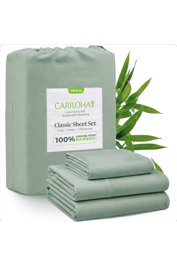 Comfy Twill Classic Sheet Viscose from Bamboo Twin Extra Long 4-Piece Set Tahitian Breeze