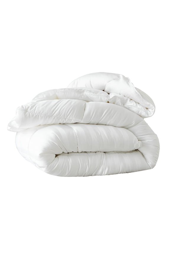 High-Loft Duvet Insert Comforter | White | Queen/Full | Viscose & Kapok Blend | All Season & All Weather