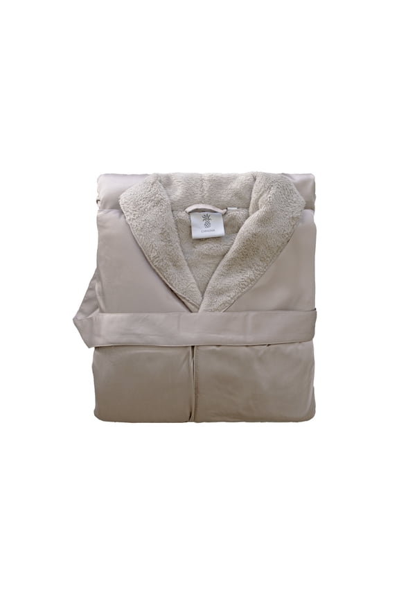 Luxury Spa Bath Robe | Viscose | S/M | Coastal Gray | Ultra Plush with Sateen Exterior