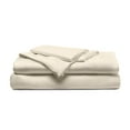 thumbnail image 1 of Cariloha Resort Bamboo Viscose 4-Piece Bed Sheet Set - Cooling, Odor-Resistant, Sustainable, Hypoallergenic, Soft and Durable - Flat and Fitted Sheets and Two Pillowcases - Split King - Coconut Milk, 1 of 7