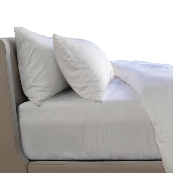 CARILOHA Resort 100% Bamboo Viscose Sheets - 4-Piece Queen Sheet Set - 18 in Extra Deep Pockets - OEKO-TEX Standard 100 - White