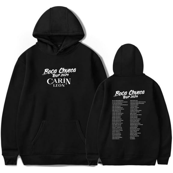 Carin Leon Boca Chueca 2024 Tour Merch Hoodie Pockets Drawstring Unisex Hooded Sweatshirt Fashion Clothing