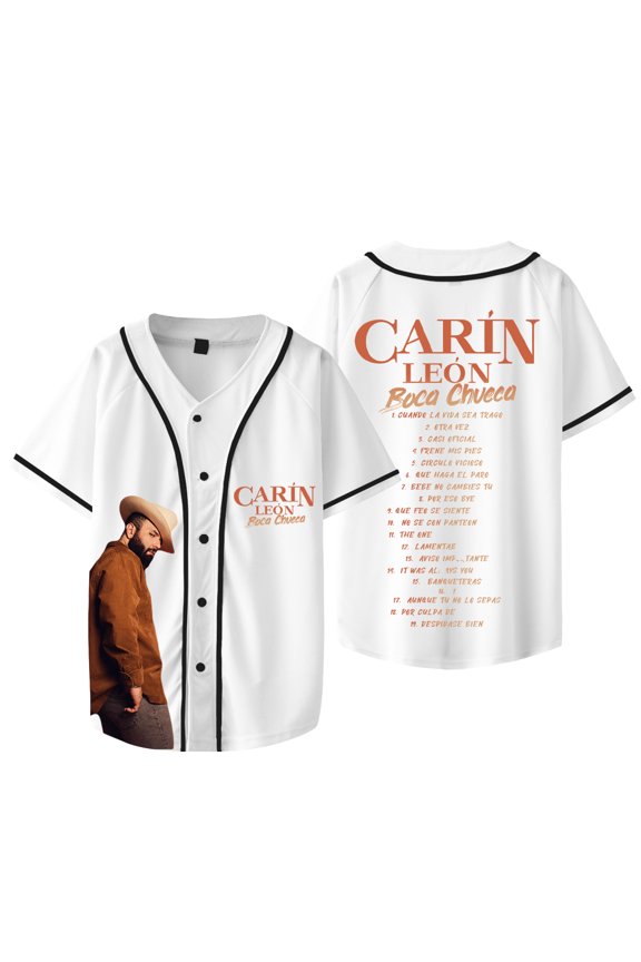 Carin Leon Boca Chueca Merch Baseball Jacket Singer Tour Jersey Summer Women Men Fashion Casual T-shirts