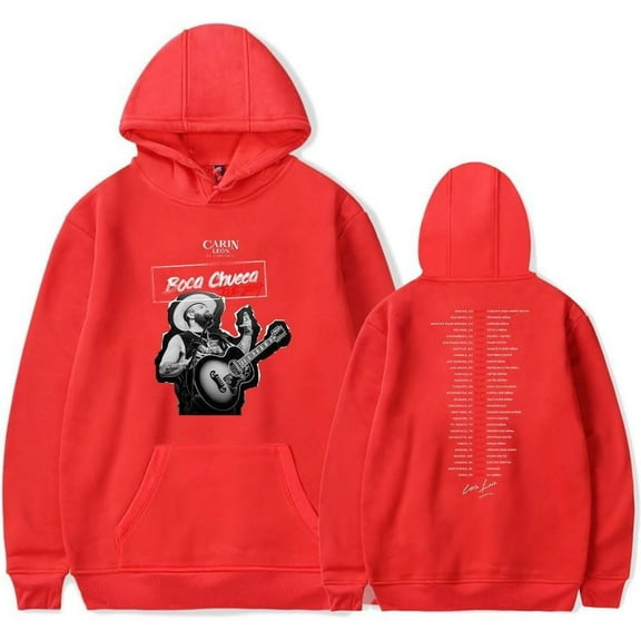 Carin Leon Boca Chueca Tour 2024 Merch Hoodie Pockets Drawstring Unisex Hooded Sweatshirt Fashion Clothing