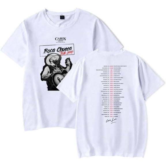 Carin Leon Boca Chueca Tour 2024 Merch Short Sleeve T-shirt Unisex Fashion Crew Neck Top