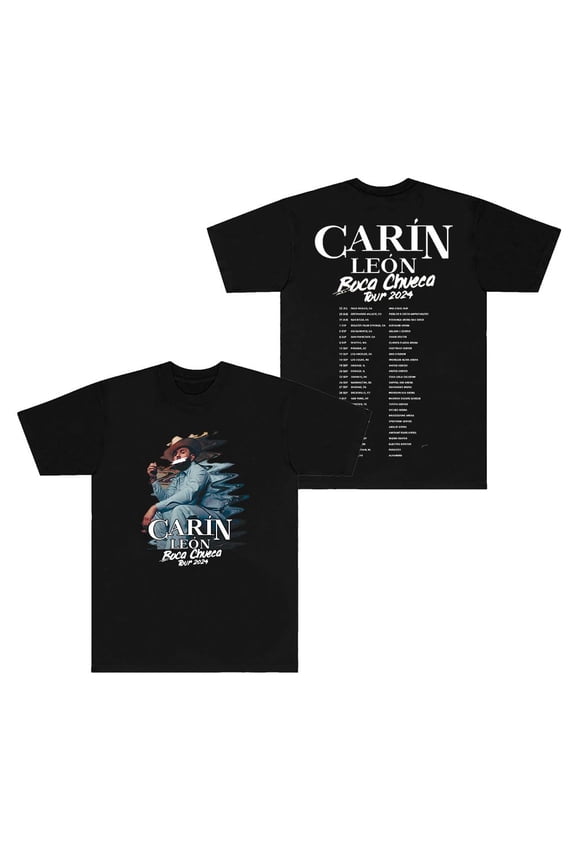 Carin Leon Boca Chueca Tour 2024 T-shirt Streetwear Short Sleeve Fashion Tee Shirt