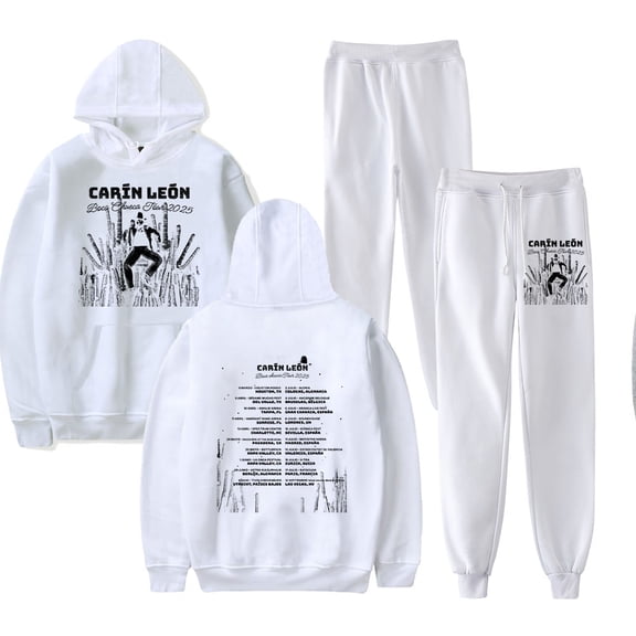 Carin Leon Tour 2025 Hoodie Pants Sets Merch Men/Women Sweatshirt Pants Two Piece Set Fashion Streetwear