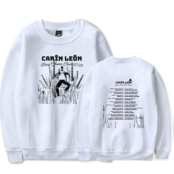Carin Leon Tour 2025 Merch Long Sleeve Crewneck Sweatshirt For Men/Women Unsiex Fashion Streetwear
