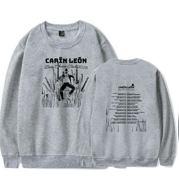 Carin Leon Tour 2025 Merch Long Sleeve Crewneck Sweatshirt For Men/Women Unsiex Fashion Streetwear