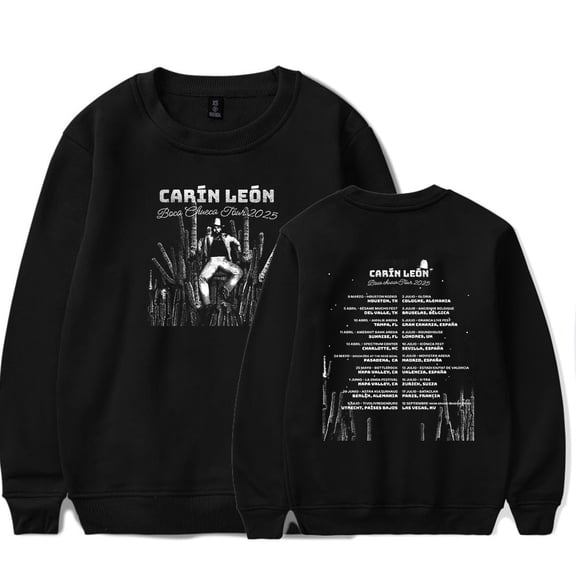 Carin Leon Tour 2025 Merch Long Sleeve Crewneck Sweatshirt For Men/Women Unsiex Fashion Streetwear