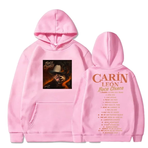 Carin Leon Tracklist Hoodies Boca Chueca Tour Merch Hooded Women Men Fashion Casual Streetwear Sweatshirts