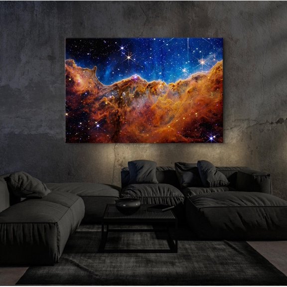 Carina Nebula Canvas Print James Webb Telescope Cosmic Cliffs Space Art