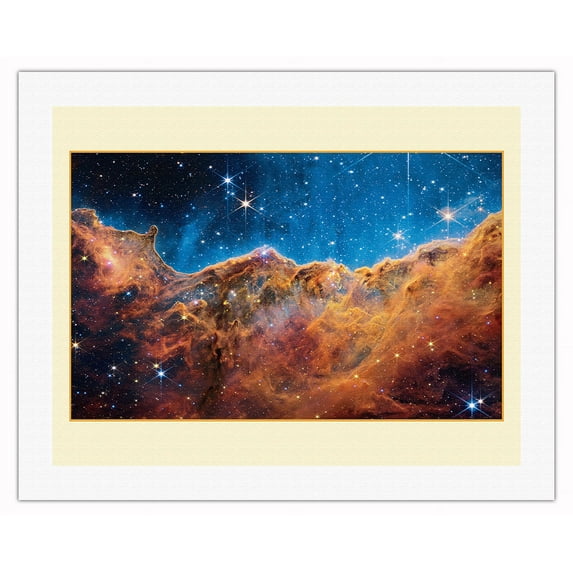 Carina Nebula From James Webb Space Telescope - NASA Color Photo c.2022 - Fine Art Rolled Canvas Print (Unframed) 20in x 26in