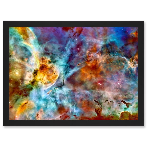 Carina Nebula Hubble Star Birth Space Cosmos Artwork Framed Wall Art Print A4