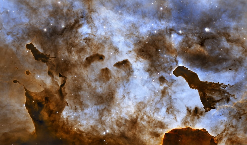 Carina Nebula Star-Forming Pillars Canvas Art - Stocktrek Images (36 x 22)
