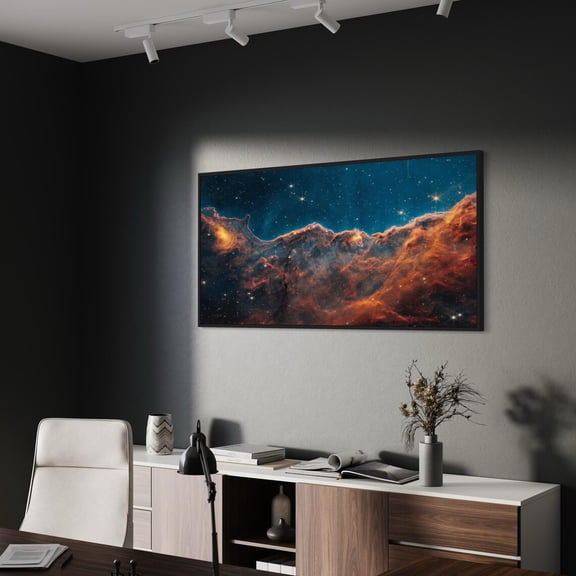 Carina Nebula Wall Art | James Webb Space Telescope Image | Cosmic Cliffs Deep Field Print | Nasa Large Canvas Or Poster Decor, Unframed Poster Size 16x24