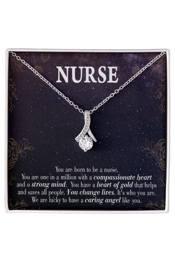 Caring Angel Nurse Alluring Ribbon Necklace