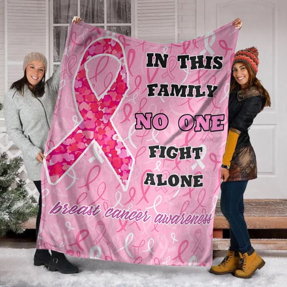 Caring For Breast Cancer Pink Ribbon Awareness Home Textile Flannel Blanket