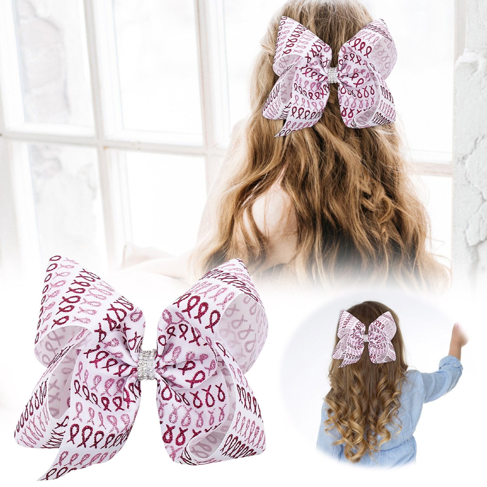 Caring For International Cancer Day Commemorative Bow And Hair Clip