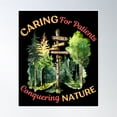 thumbnail image 1 of Caring For Patients, Conquering Nature. Nurse Hiking Poster Wall Art, Modern Wall Decor, 8x12 UNFRAMED, 1 of 3